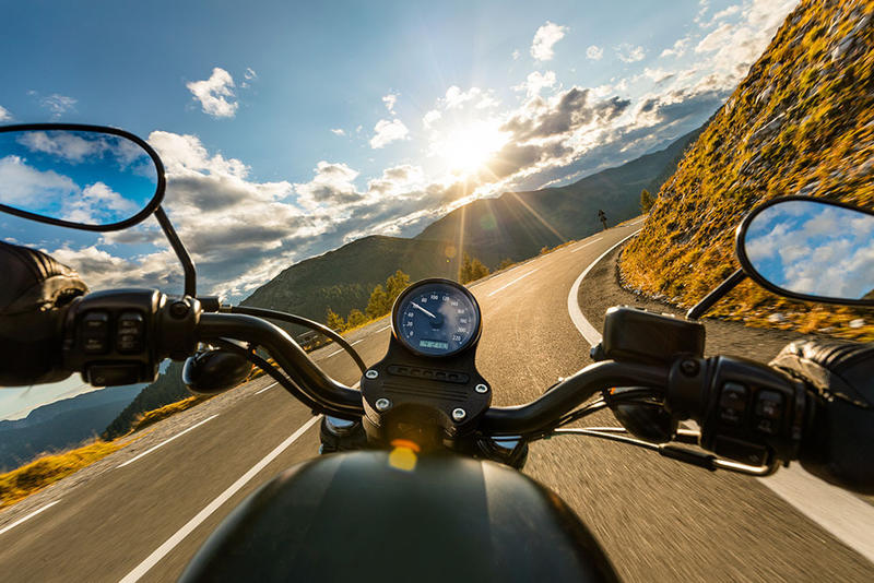 Harley-Davidson® rider point of view.